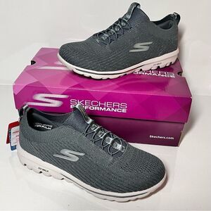 Skechers GOWalk Saint Tropez Travel Washable Knit Slip-On Sneakers Size: 6W